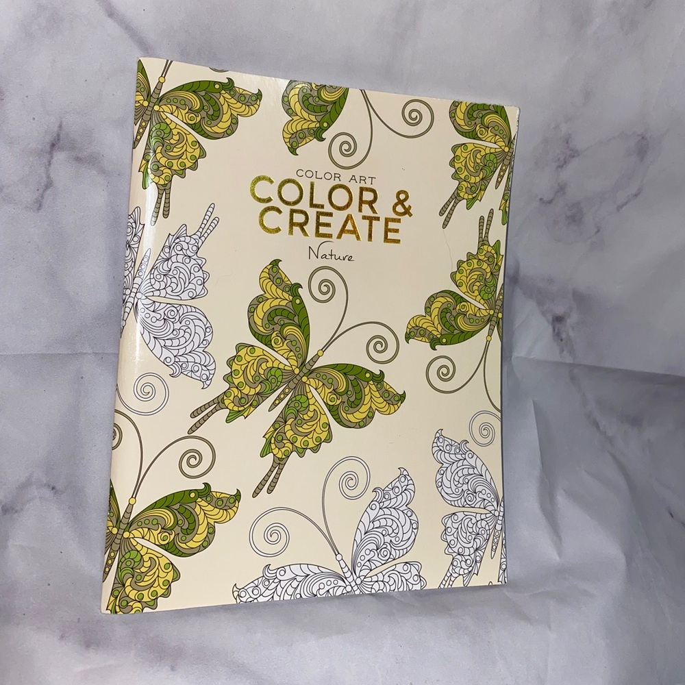 Color and create adult coloring book